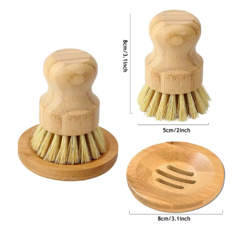 1 Set Bamboo Dish Scrub Brush  - Dish Brush Bamboo recension och pris