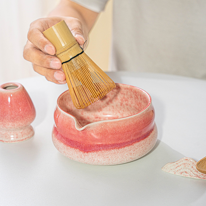 Matcha bowl Ceramic Matcha Gre - Dish Brush Bamboo recension och pris